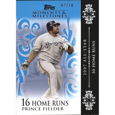 2008 Topps Moments and Milestones Blue #131-16 Prince Fielder