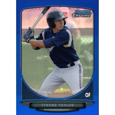 2013 Bowman Chrome Prospects Blue Refractors #BCP158 Tyrone Taylor