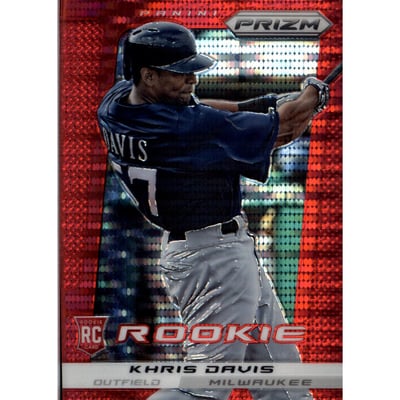 2013 Panini Prizm Prizms Red Pulsar #221 Khris Davis