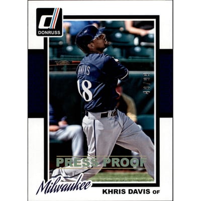 2014 Donruss Press Proofs Gold #312 Khris Davis