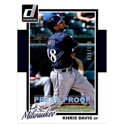 2014 Donruss Press Proofs Silver #312 Khris Davis
