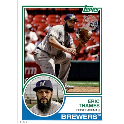 2018 Topps 5x7 '83 Topps #8310 Eric Thames