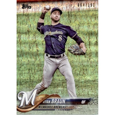 2018 Topps Factory Set Foilboard #180 Ryan Braun