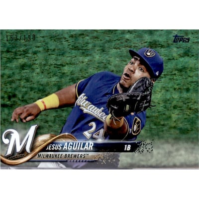 2018 Topps Factory Set Foilboard #442 Jesus Aguilar