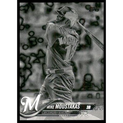 2018 Topps Update Black and White Negative #US55 Mike Moustakas