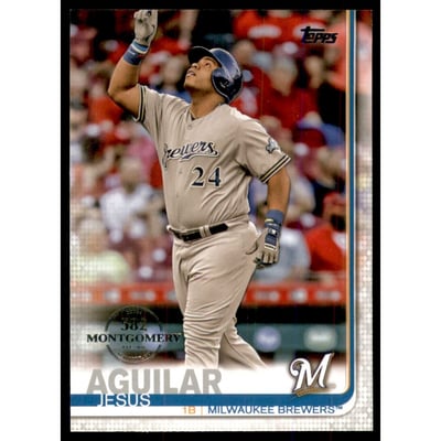 2019 Topps Factory Set 582 Montgomery #287 Jesus Aguilar