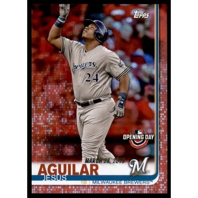 2019 Topps Opening Day Red Foil #136 Jesus Aguilar
