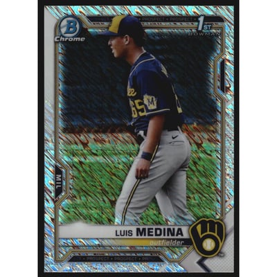 2021 Bowman Chrome Prospects Shimmer Refractors #BCP202 Luis Medina