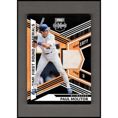 2021 Elite Extra Edition All-Time First Round Materials #13 Paul Molitor