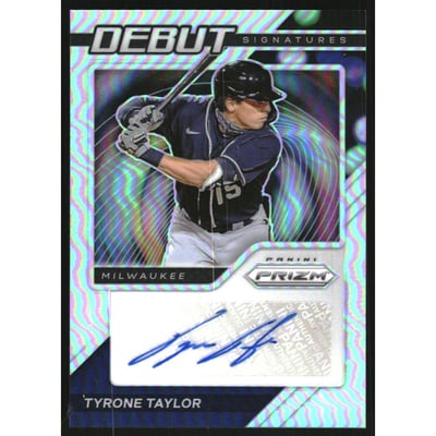 2021 Panini Prizm Debut Signatures Prizms Silver #10 Tyrone Taylor