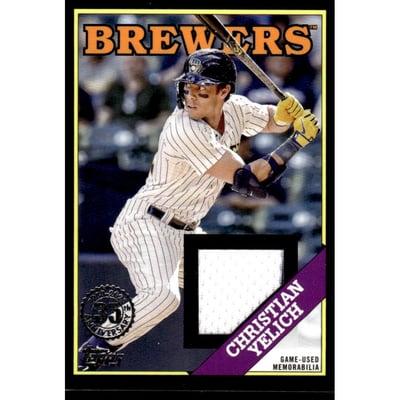 2023 Topps '88 Topps Relics Black #88RCY Christian Yelich
