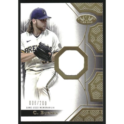 2023 Topps Tier One Relics #T1RCBU Corbin Burnes B/200
