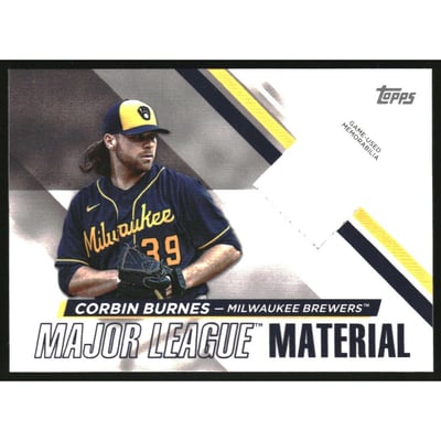 2024 Topps Major League Material #MLMCB Corbin Burnes