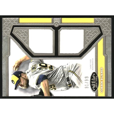 2024 Topps Tier One Relics Dual Relic #T1RCBU Corbin Burnes/99