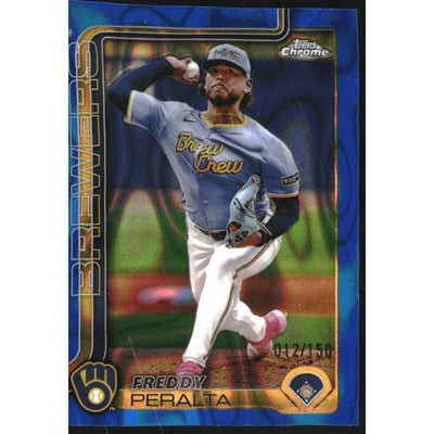 2025 Topps Chrome Blue Lava Refractors #95 Freddy Peralta