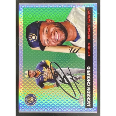 2025 Topps Chrome Platinum Anniversary Diamond Etch #16 Jackson Chourio /55