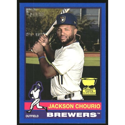 2025 Topps Heritage Blue Border #106 Jackson Chourio