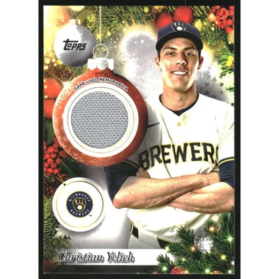 2025 Topps Holiday Player Relics #PRCY Christian Yelich