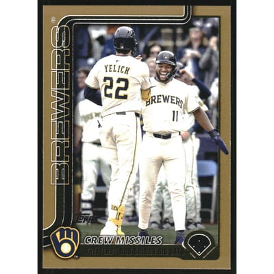 2025 Topps Update Gold #US233 Christian Yelich/Jackson Chourio