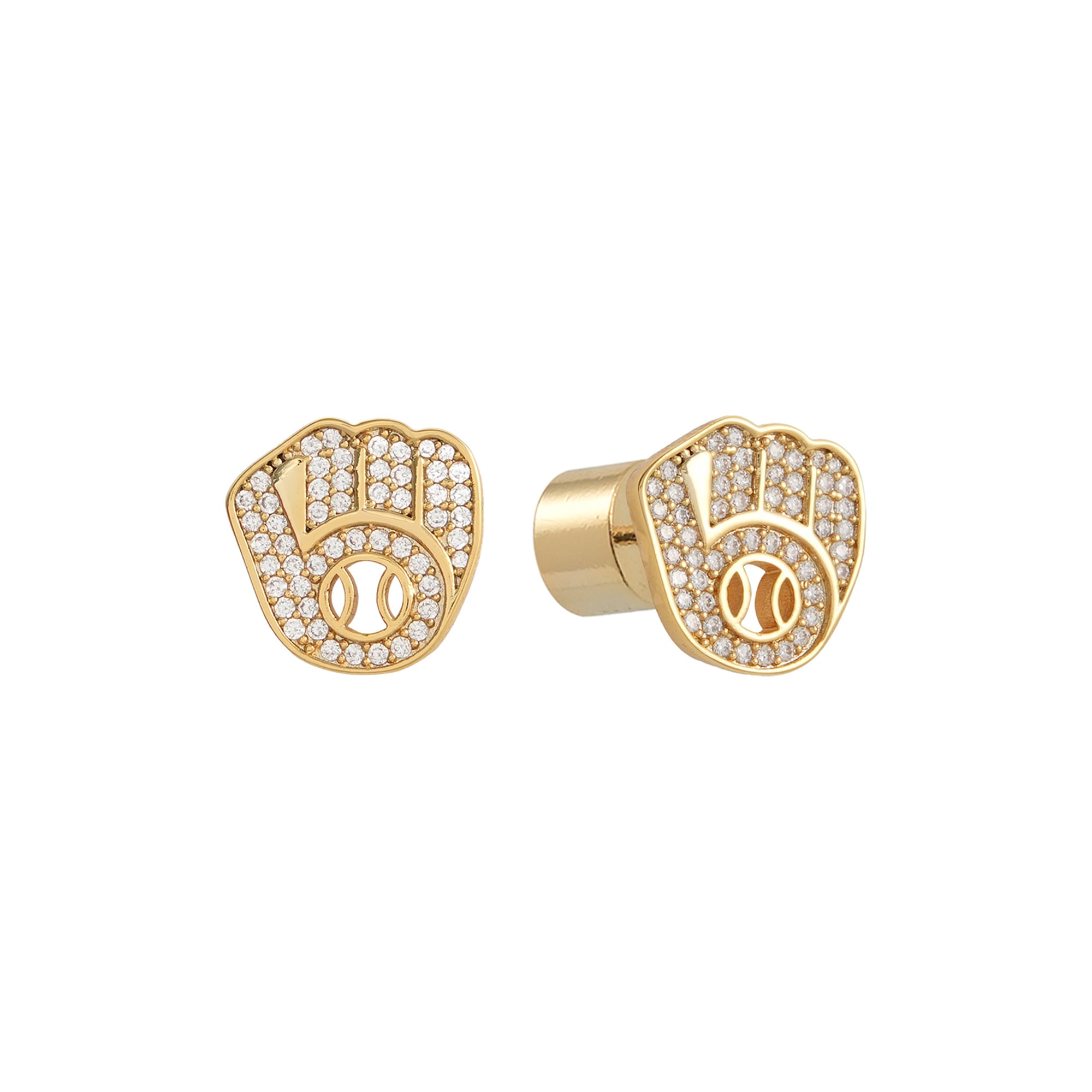Boucles d'oreilles à tige par Jill Martin Milwaukee Brewers Glam Day