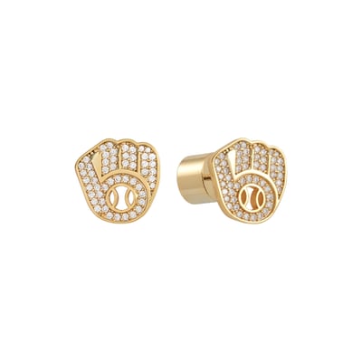 Milwaukee Brewers by Jill Martin Glam Day Post Back Earrings