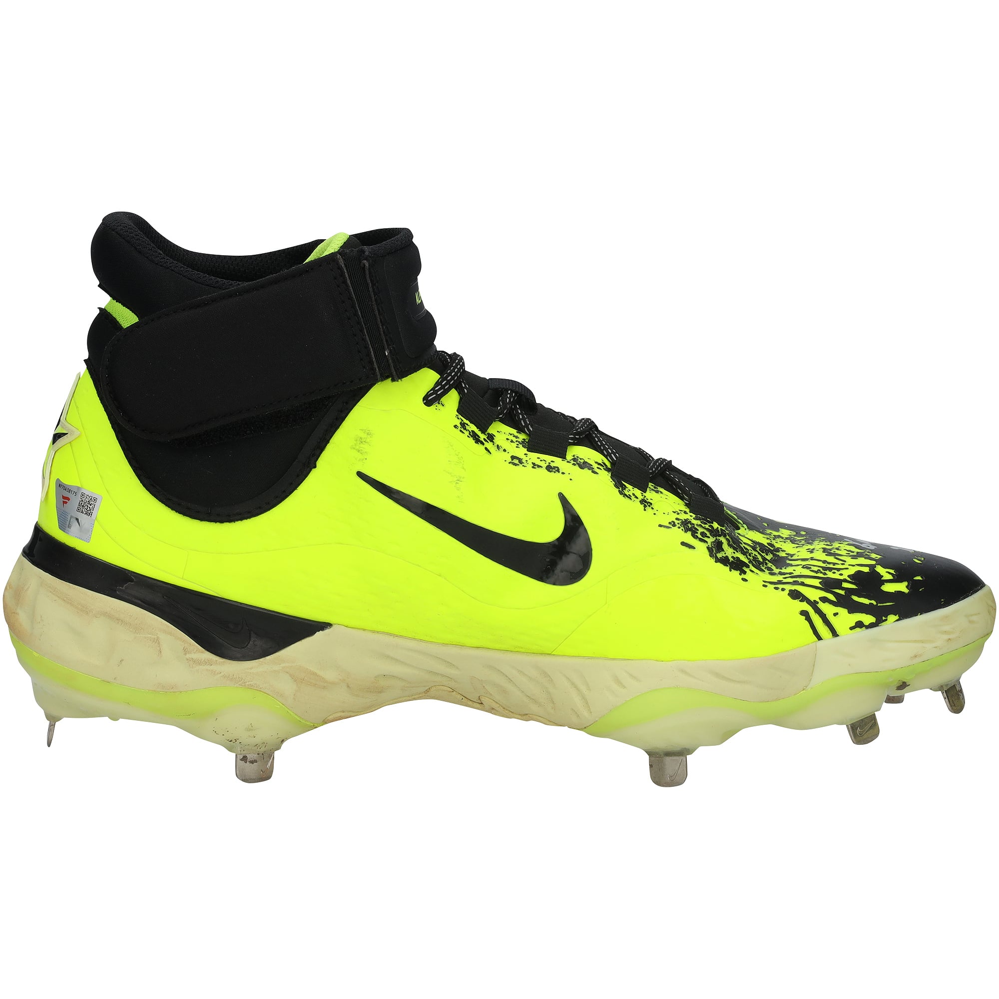 Christian Yelich Milwaukee Brewers Autographed Game-Used Black/Green Nike Cleats from the 2024 MLB All-Star Game with "Game Used 2024 ASG" Inscription