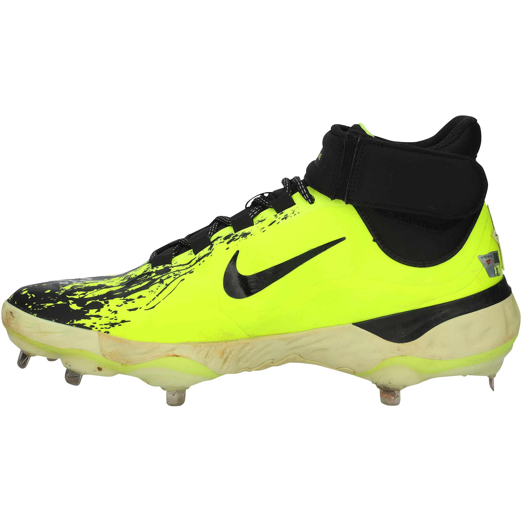 Christian Yelich Milwaukee Brewers Autographed Game-Used Black/Green Nike Cleats from the 2024 MLB All-Star Game with "Game Used 2024 ASG" Inscription