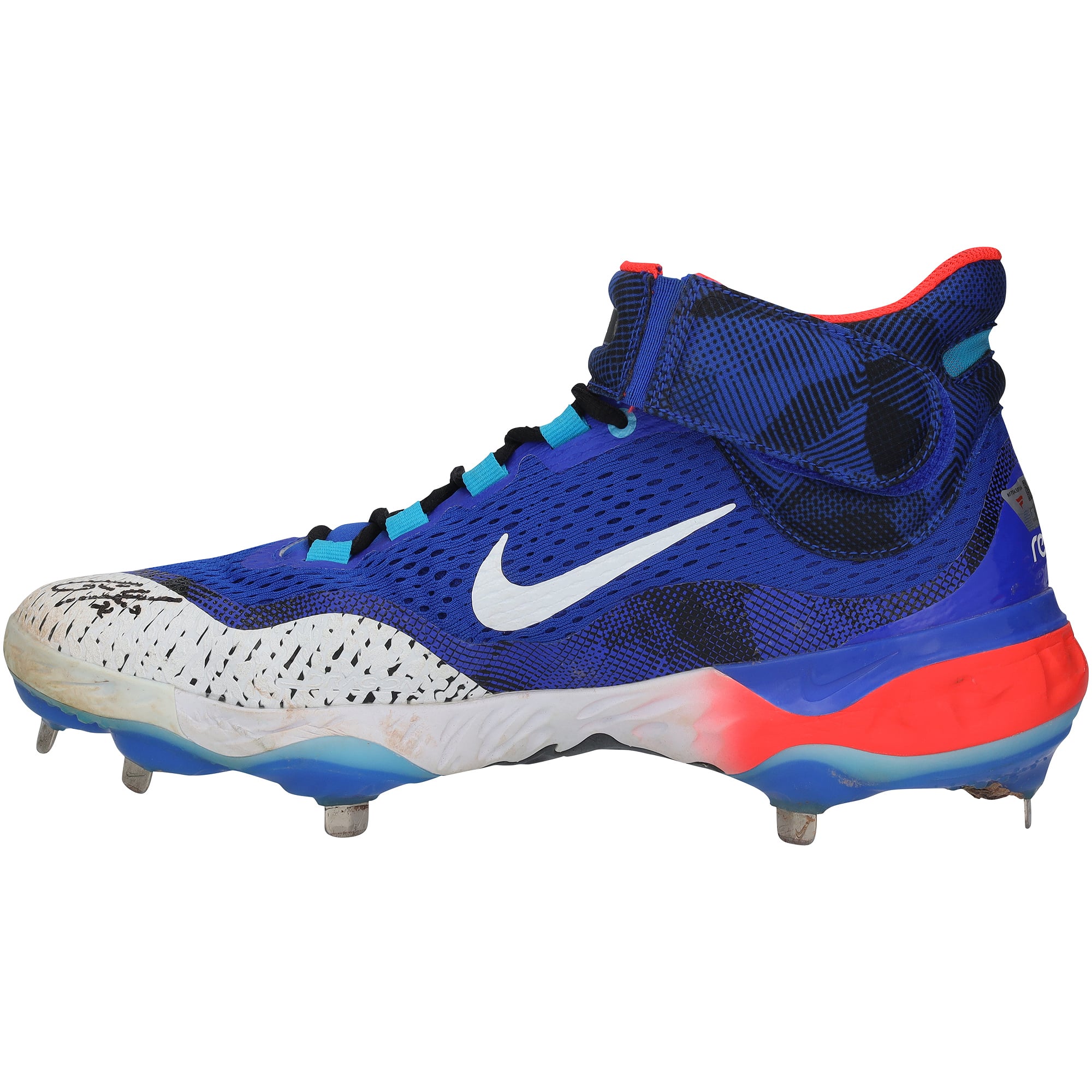 Christian Yelich Milwaukee Brewers Autographed Game-Used Blue Nike Cleats vs. Pittsburgh Pirates on June 18, 2023 with "Game Used" Inscription