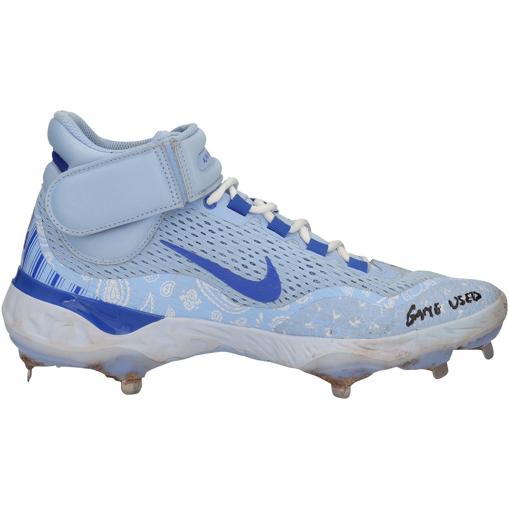 Christian Yelich Milwaukee Brewers Autographed Game-Used Blue Nike Cleats vs. St. Louis Cardinals on June 15, 2025 with "Game Used" Inscription