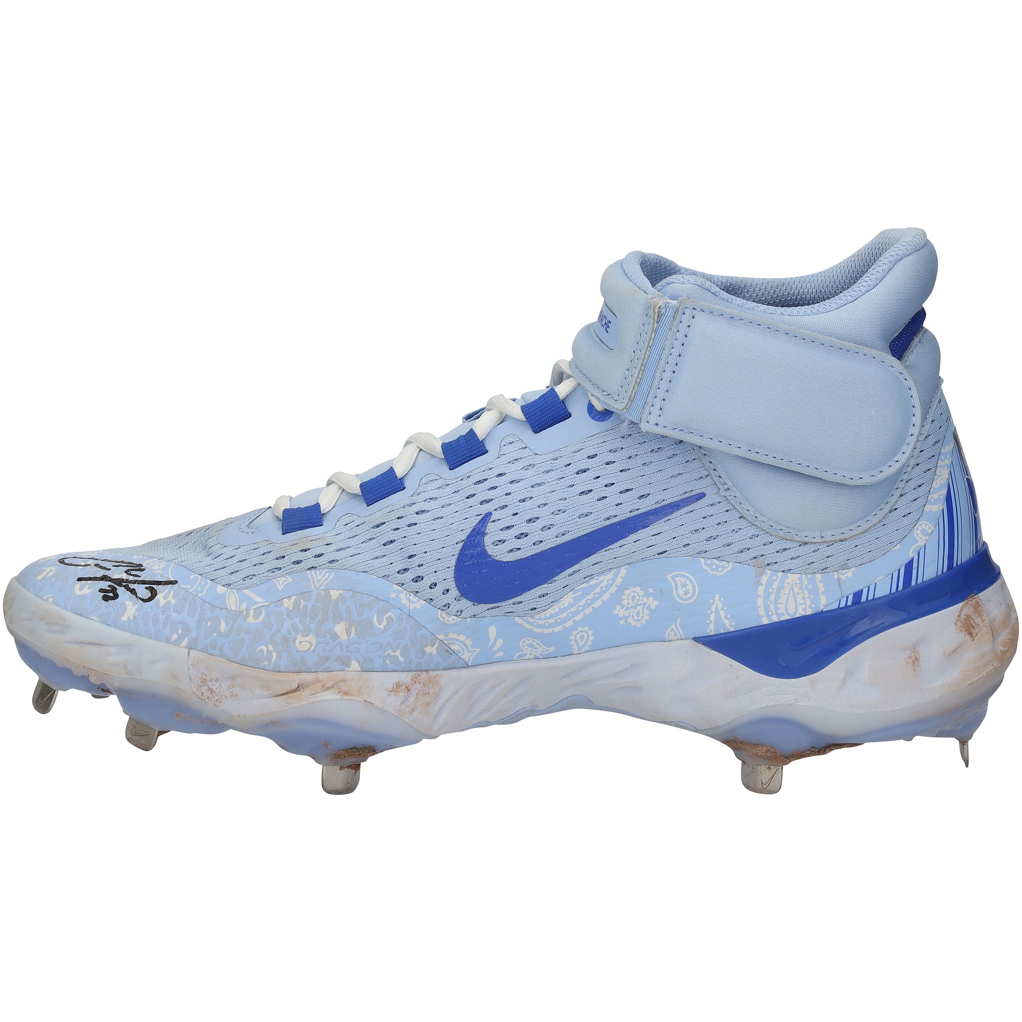 Christian Yelich Milwaukee Brewers Autographed Game-Used Blue Nike Cleats vs. St. Louis Cardinals on June 15, 2025 with "Game Used" Inscription