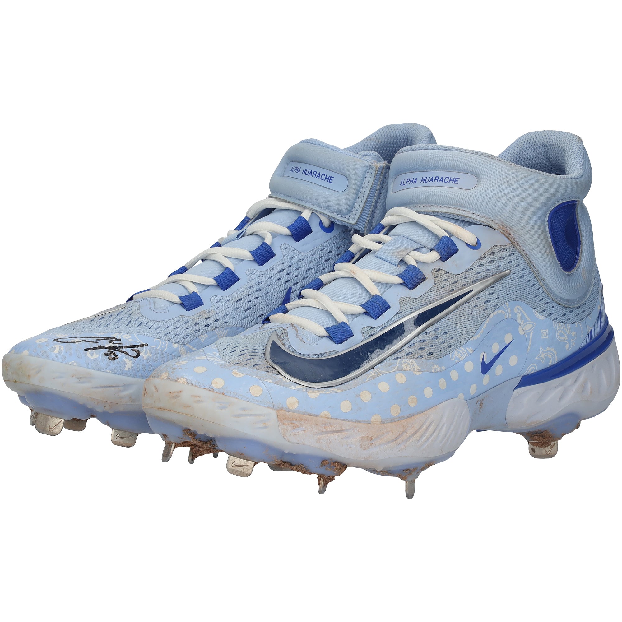 Christian Yelich Milwaukee Brewers Autographed Game-Used Blue Nike Cleats vs. St. Louis Cardinals on June 15, 2025 with "Game Used" Inscription