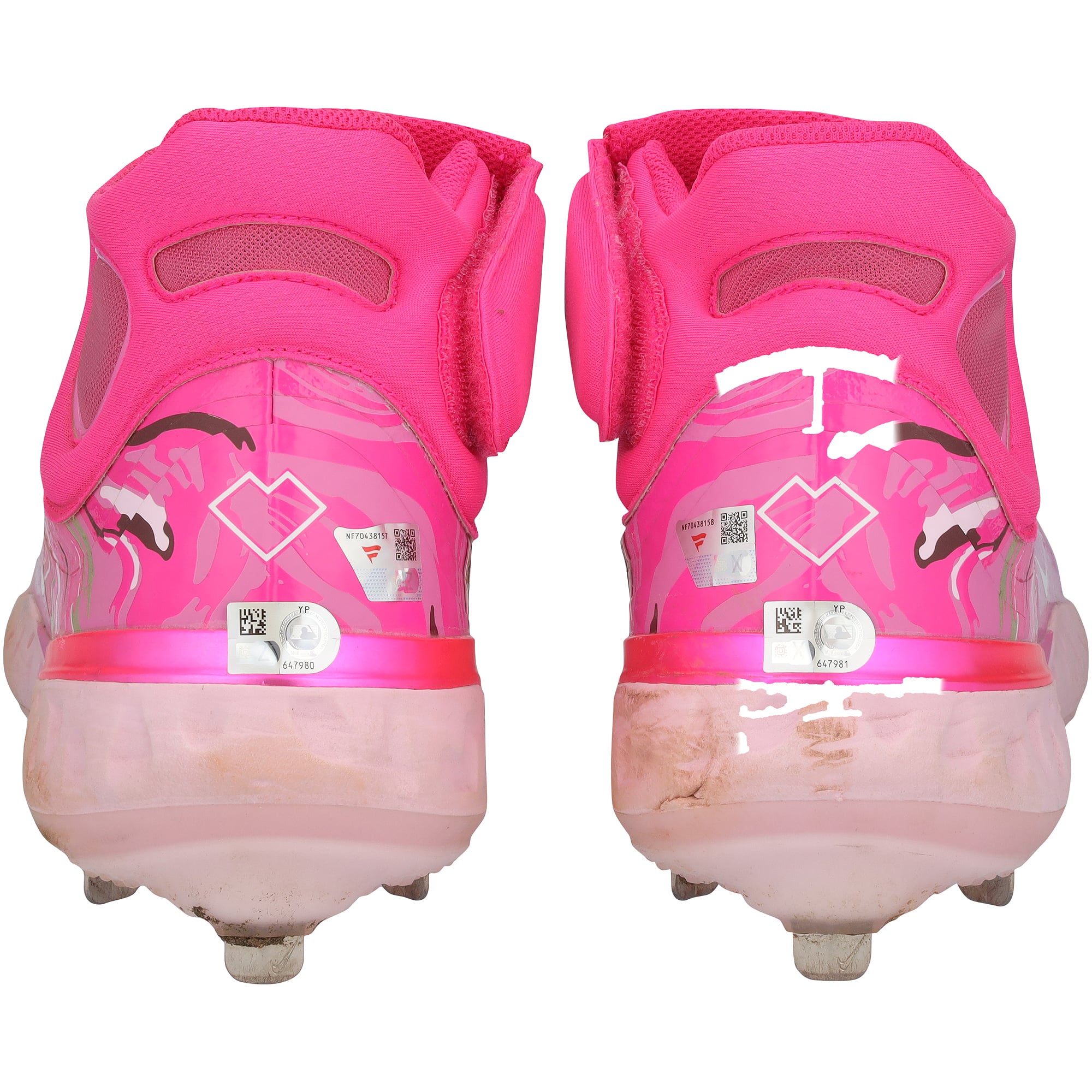 Christian Yelich Milwaukee Brewers Autographed Game-Used Pink Nike Cleats vs. St. Louis Cardinals on May 12, 2024 with "Game Used" Inscription