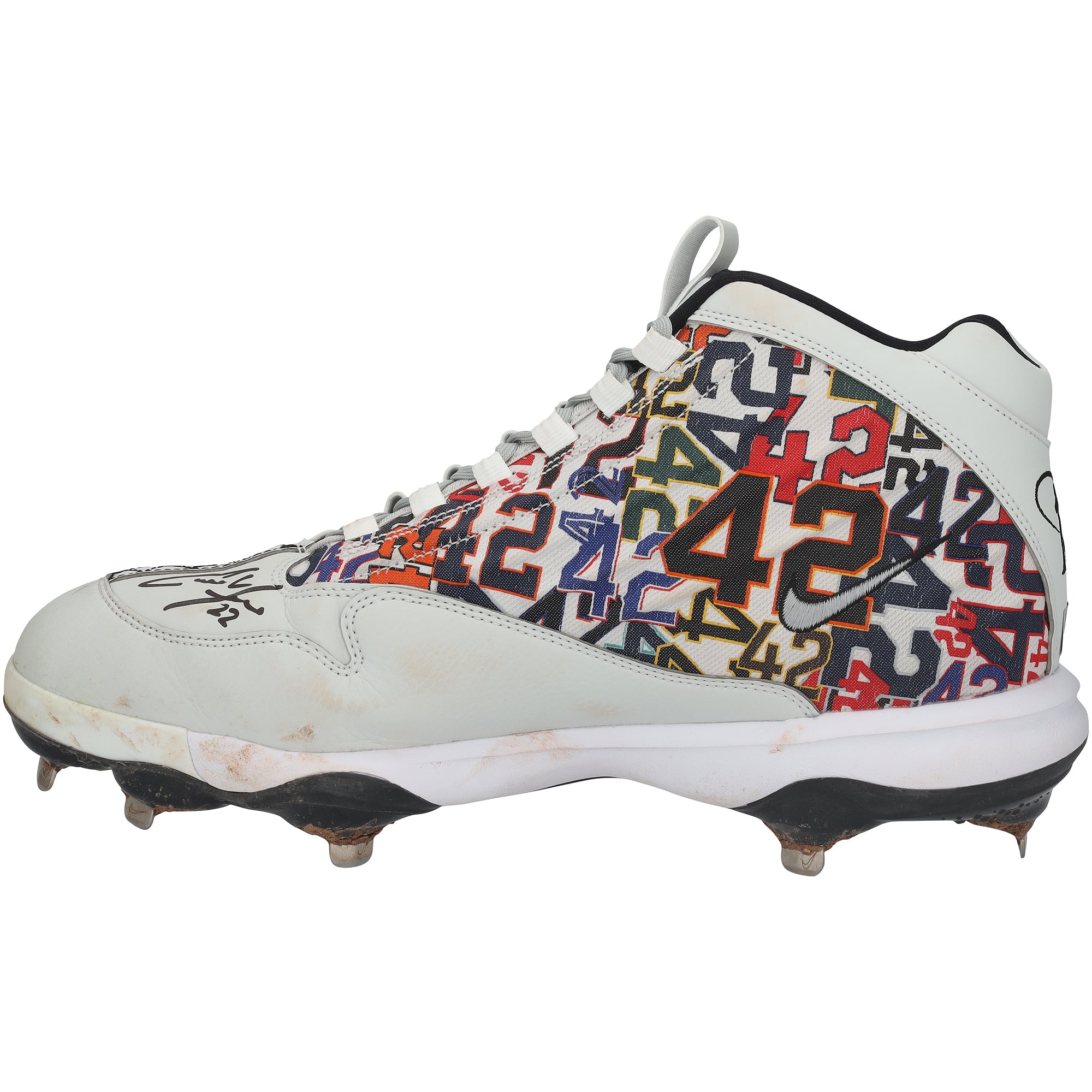 Christian Yelich Milwaukee Brewers Autographed Game-Used White Nike Cleats vs. Detroit Tigers on April 15, 2025 with Multiple Inscriptions