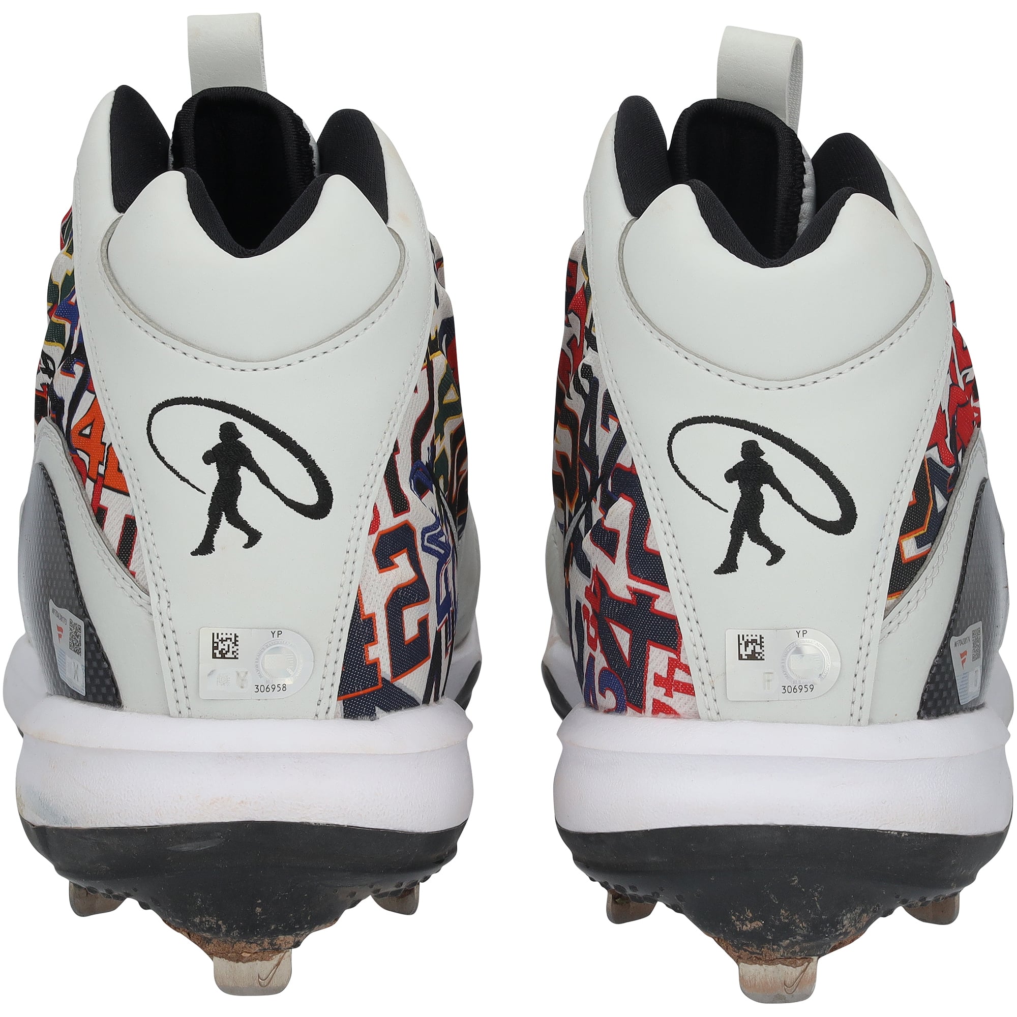 Christian Yelich Milwaukee Brewers Autographed Game-Used White Nike Cleats vs. Detroit Tigers on April 15, 2025 with Multiple Inscriptions