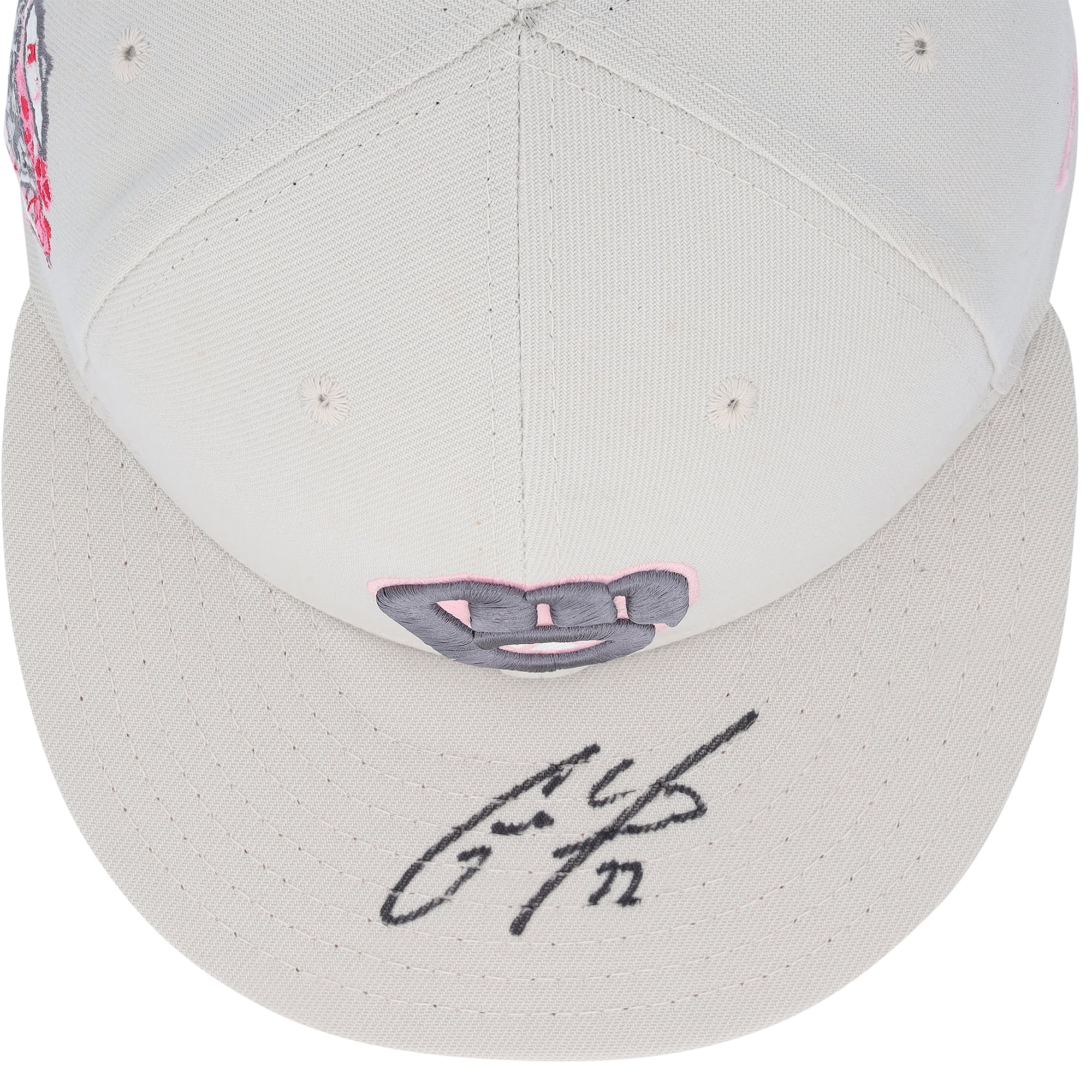 Casquette beige autographiée par Christian Yelich, joueur des Milwaukee Brewers, saison 2023 de la MLB