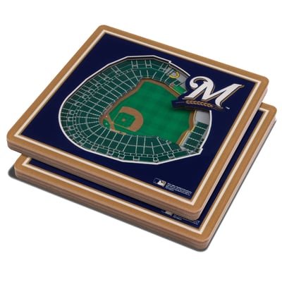 Milwaukee Brewers Fanpoint 3D StadiumView Coasters