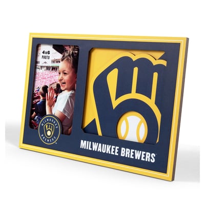Milwaukee Brewers IDNA 3D Logo Series Picture Frame
