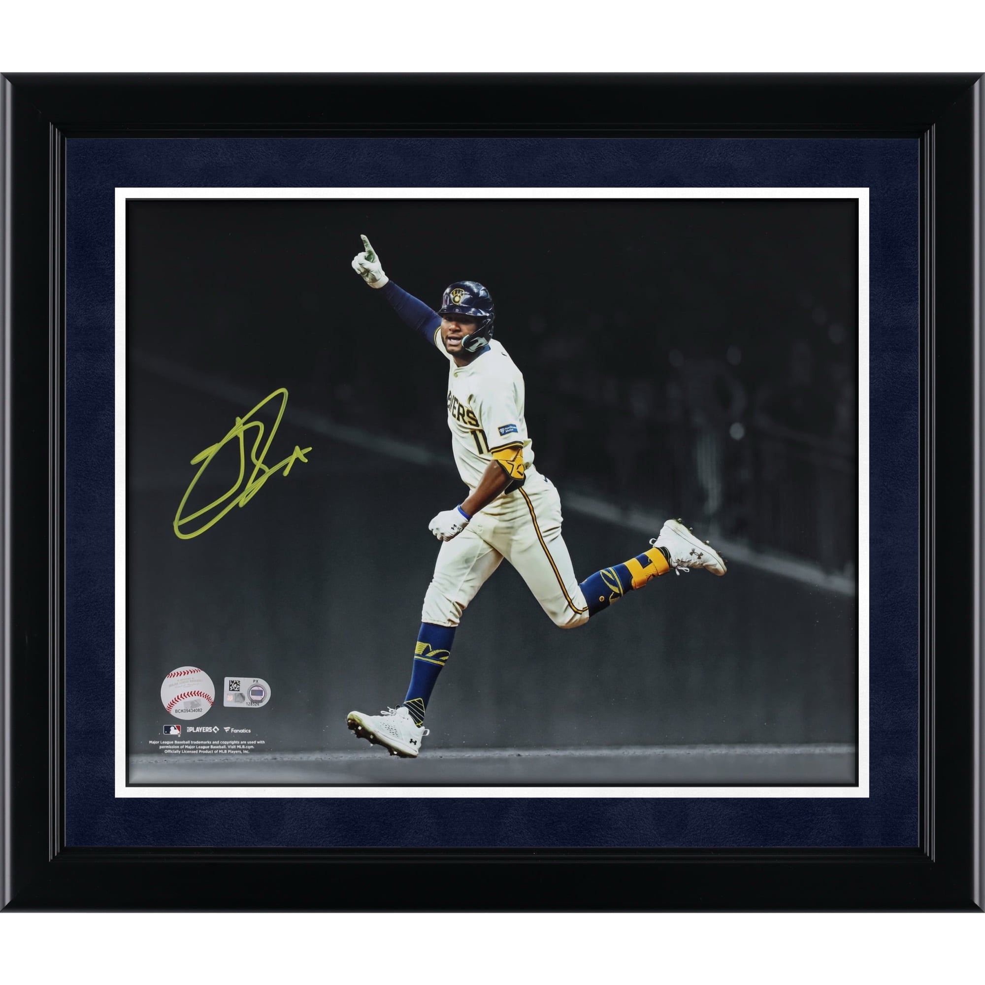 Jackson Chourio Milwaukee Brewers Autographed 11" x 14" Celebration Spotlight Photograph