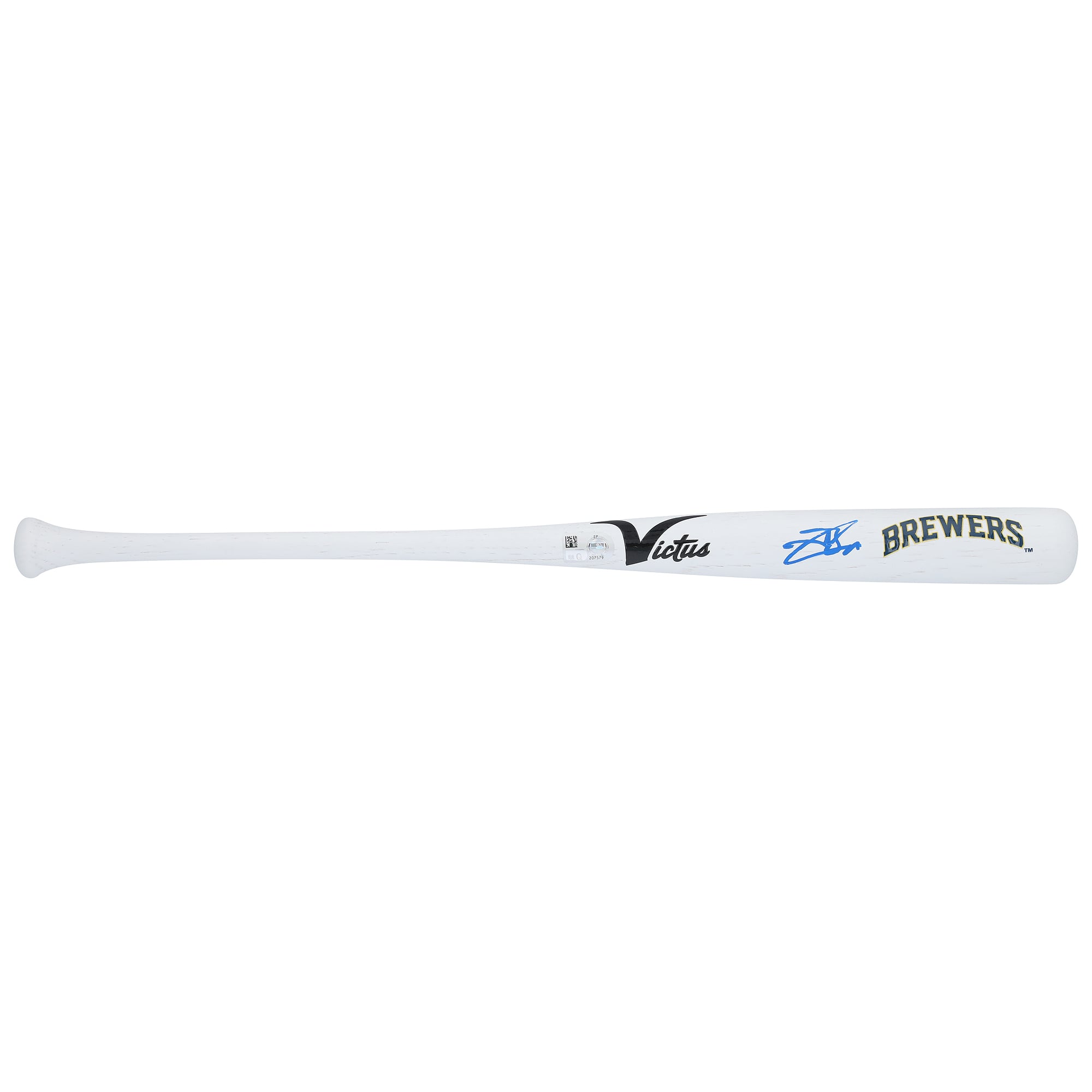 Jackson Chourio Milwaukee Brewers Autographed Victus Team ID Mini Bat