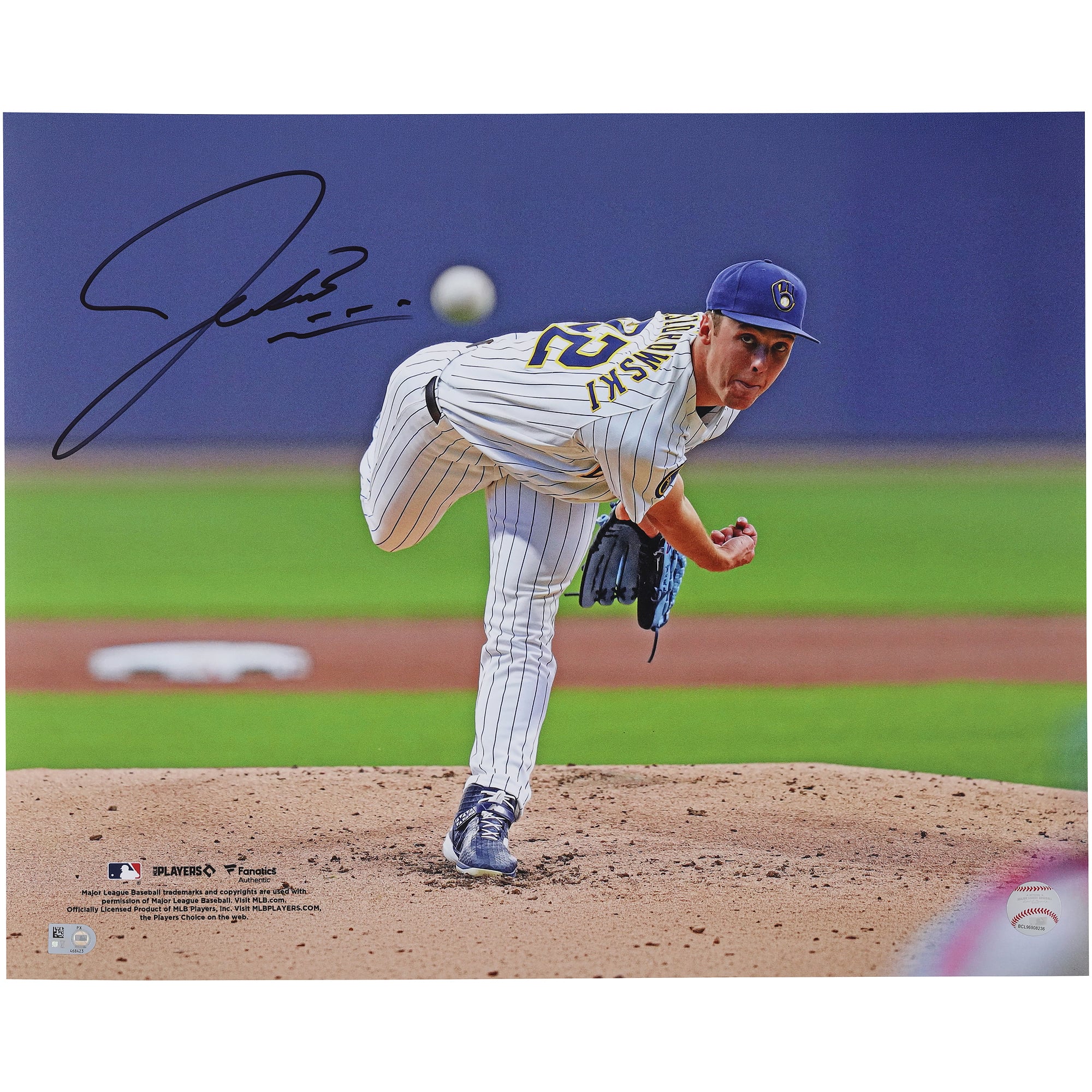 Jacob Misiorowski Milwaukee Brewers Autographed 16" x 20" Pitching Photograph
