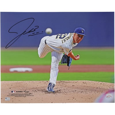 Jacob Misiorowski Milwaukee Brewers Autographed Fanatics Authentic 16" x 20" Pitching Photograph