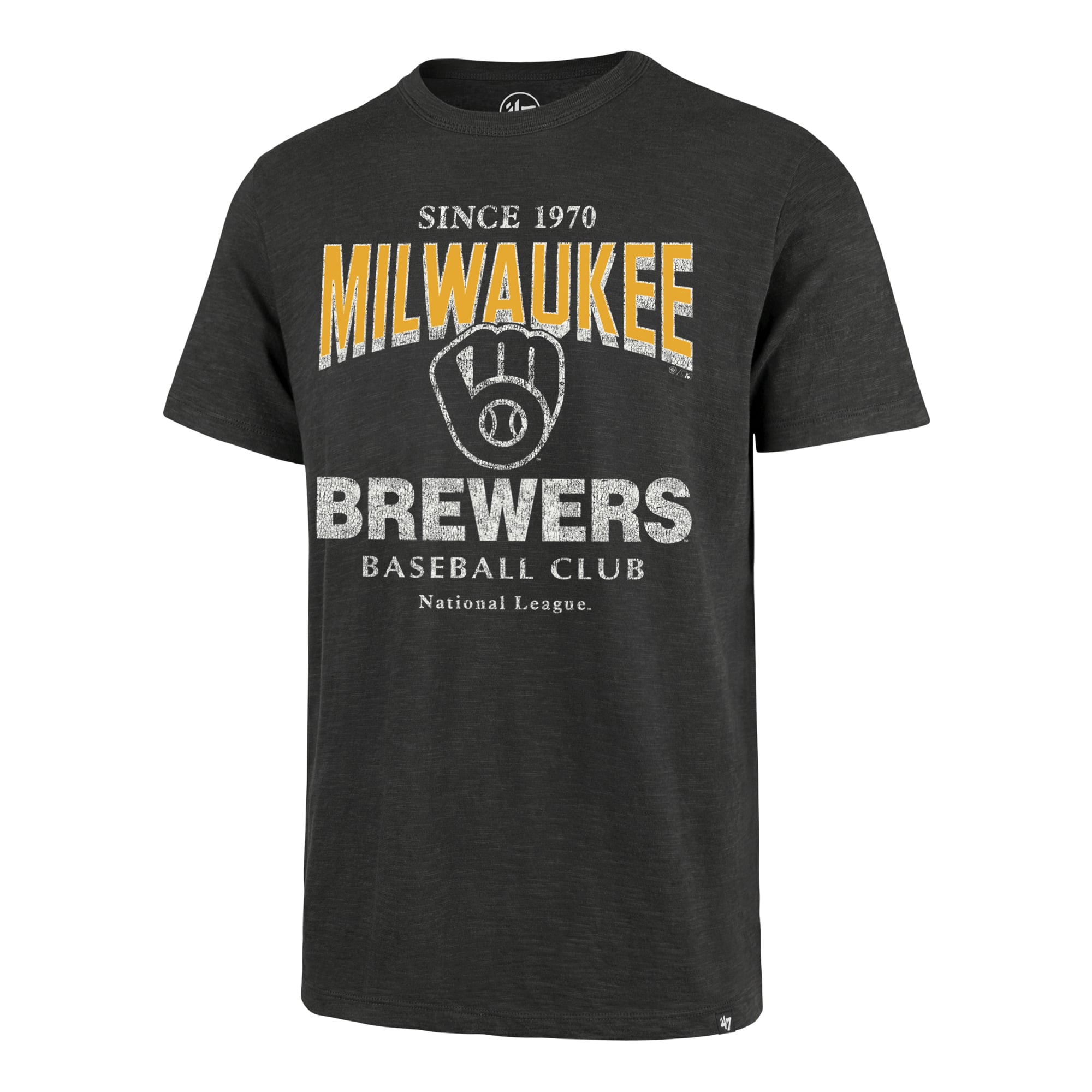 T-shirt homme '47 Charcoal Milwaukee Brewers Head On Scrum