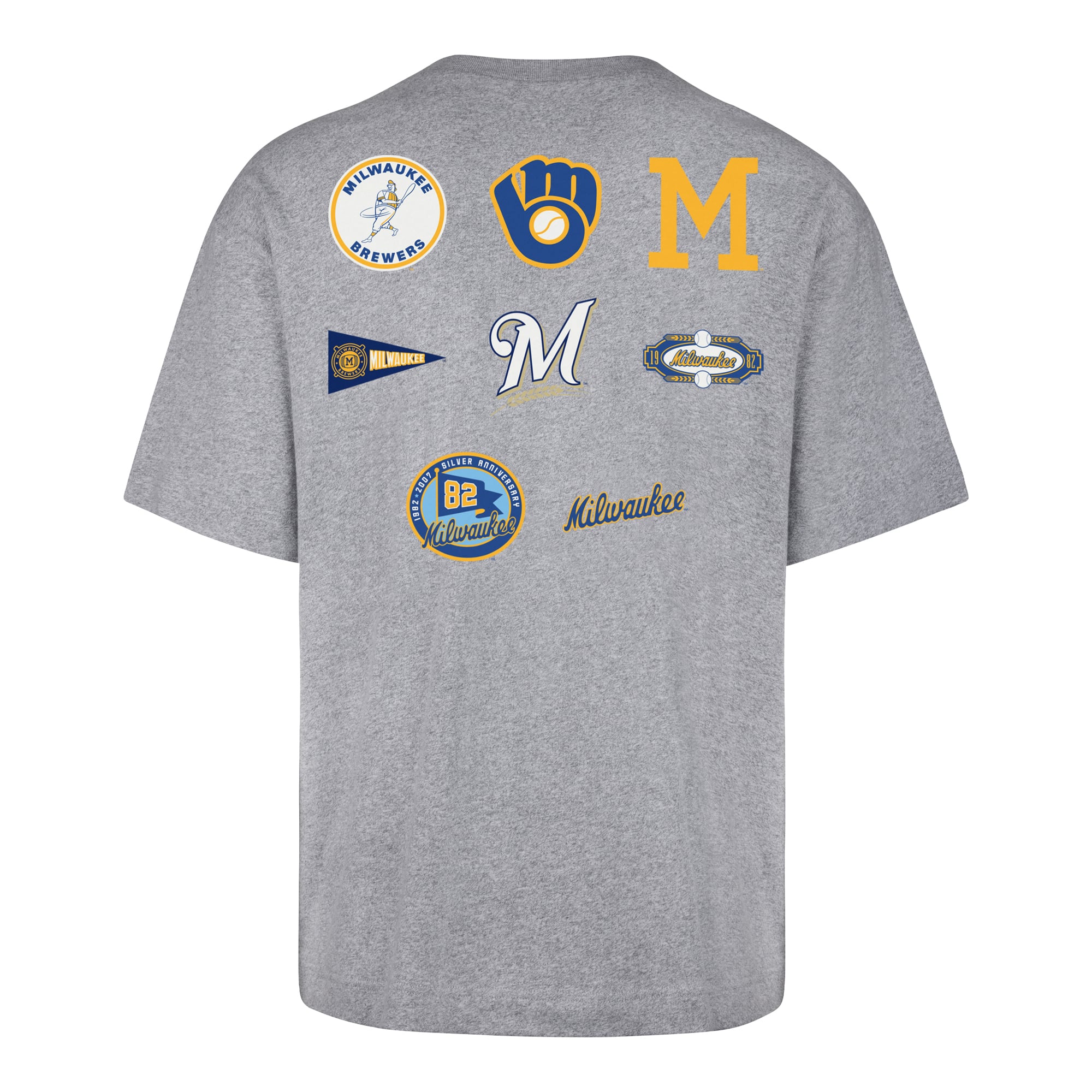 T-shirt homme gris '47 Milwaukee Brewers History Lock Foundation
