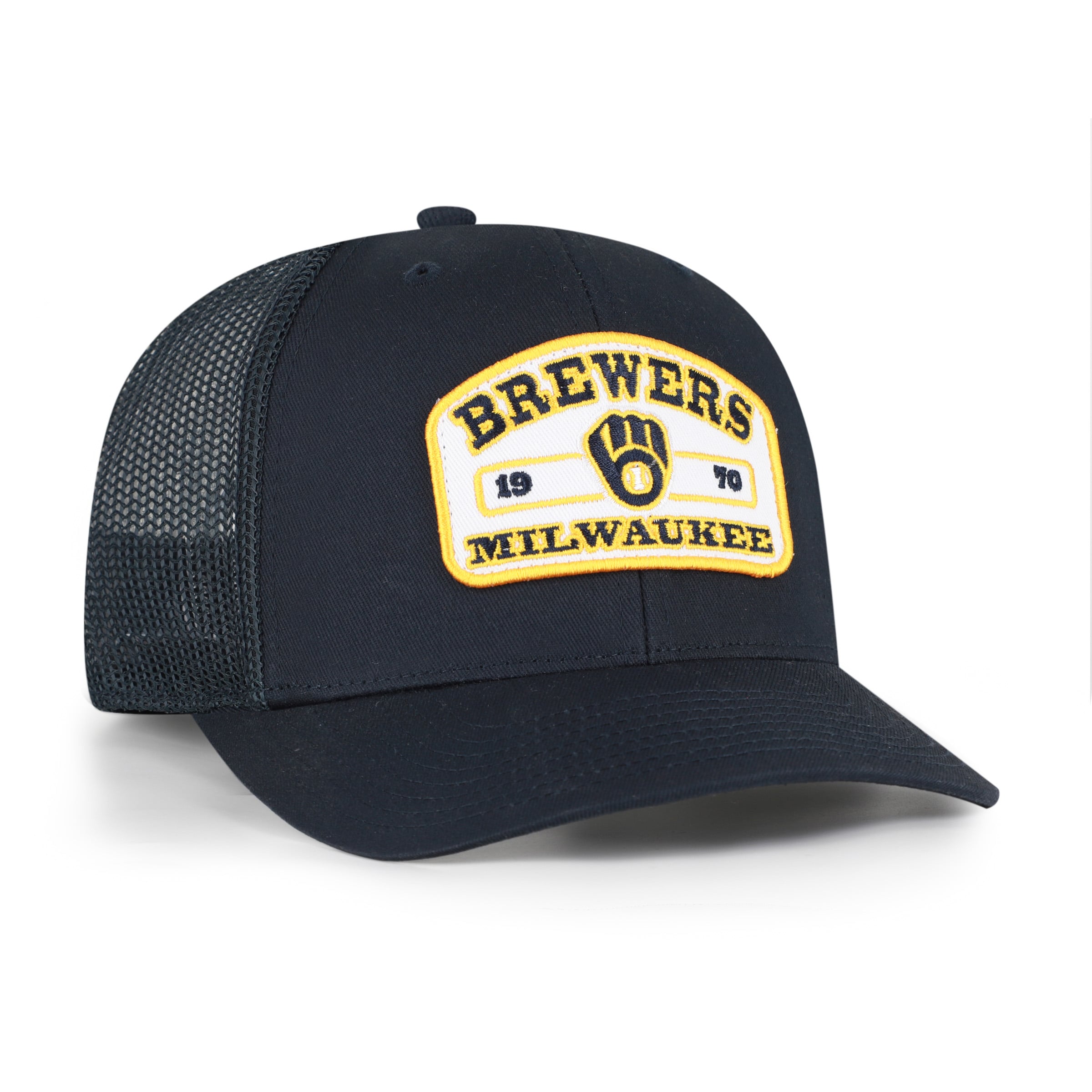 Men's '47 Navy Milwaukee Brewers Roadway Trucker Snapback Hat
