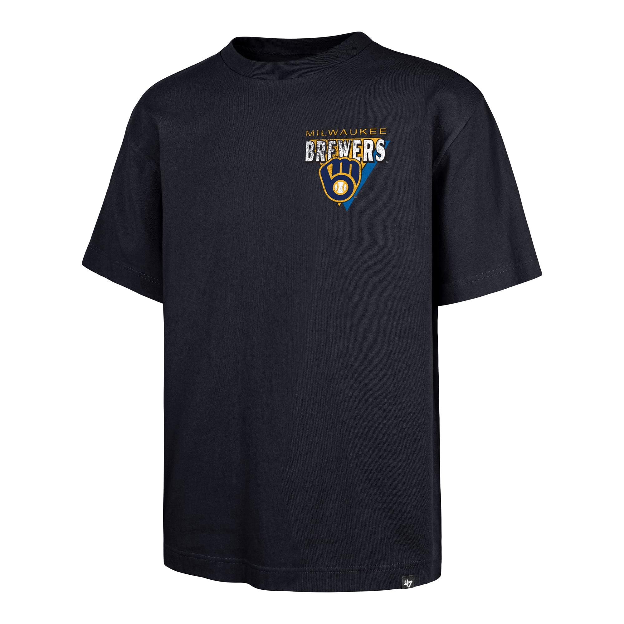 Men's '47 Navy Milwaukee Brewers Under Bar Foundation T-Shirt