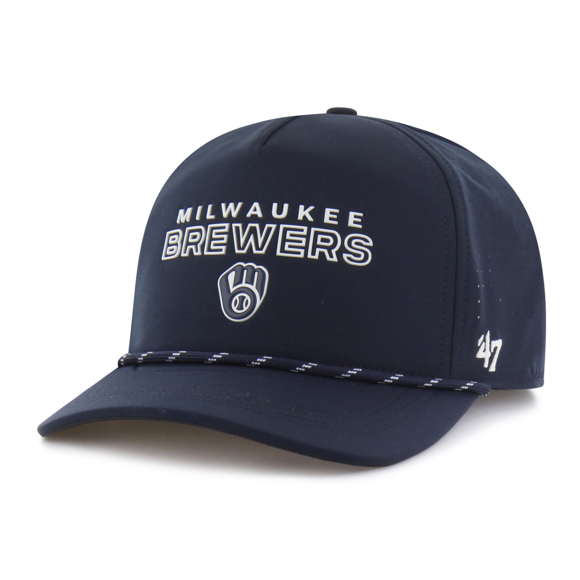 Casquette ajustable Milwaukee Brewers '47 Navy Vault Hitch pour homme