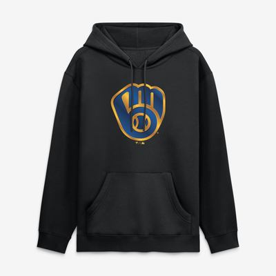 Milwaukee Brewers  Metallic Mascot Hoodie - Black