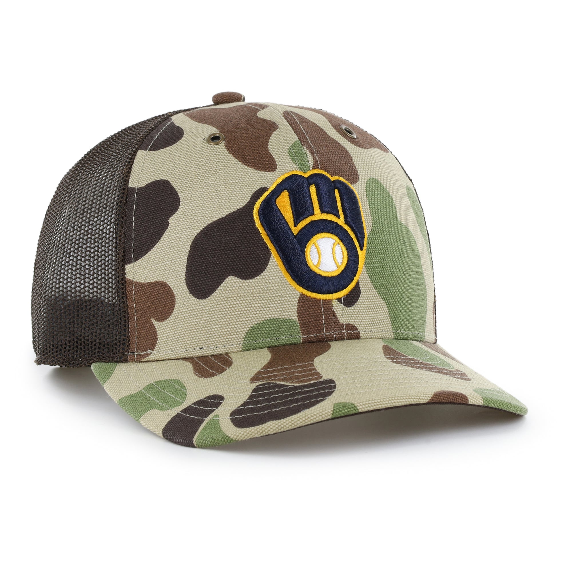 Casquette trucker ajustable Carhartt x '47 Camo Milwaukee Brewers Duck pour homme