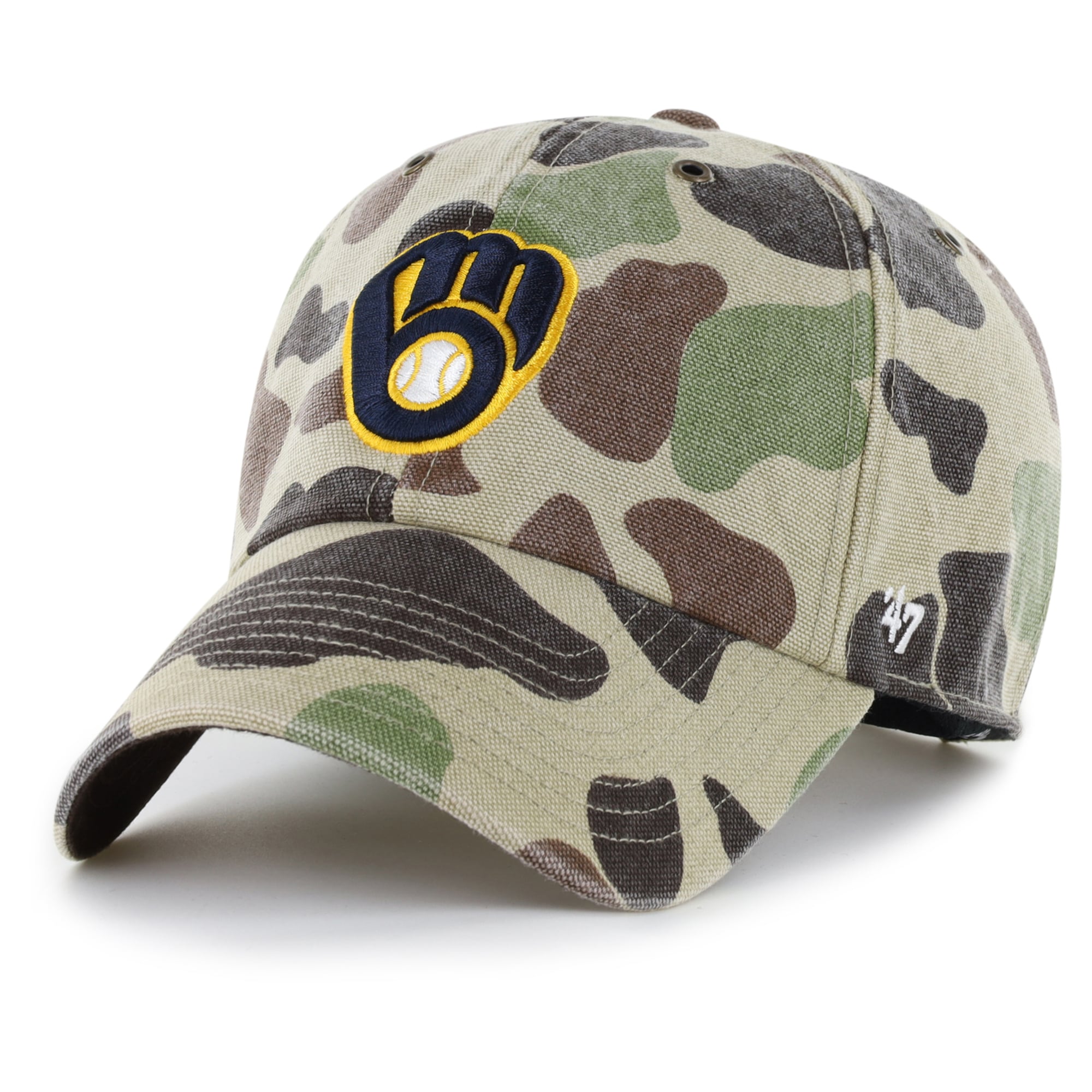 Casquette ajustable Carhartt x '47 Camo Milwaukee Brewers Duck Clean Up pour homme