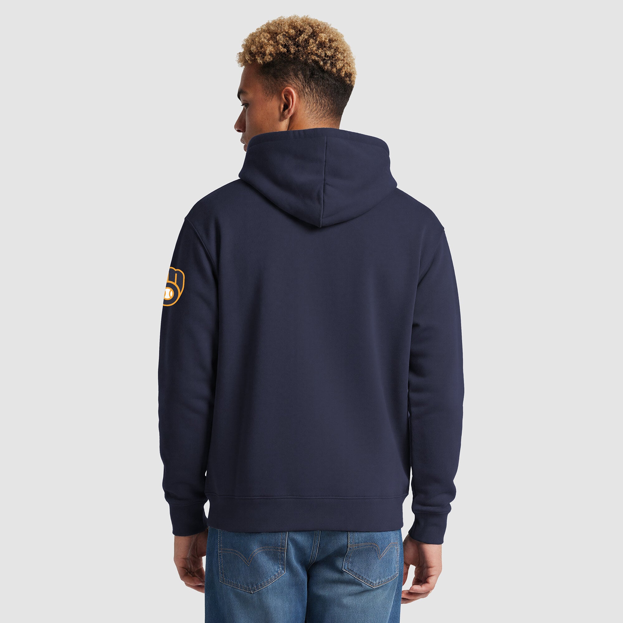 Men's Champion  Navy Milwaukee Brewers Fleece Hoodie